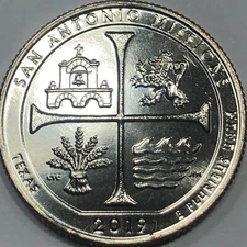 2019 PDS -  San Antonio Missions National Park ATB Quarter Dollar Set