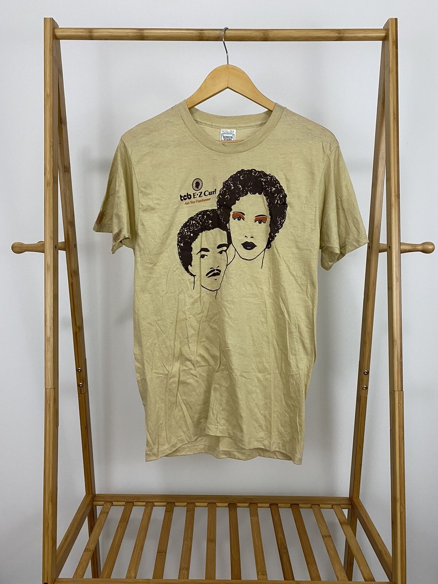 VTG 80s TCB EZ Gel Perm Jheri Curl Thin Single Stitch BLM T-Shirt