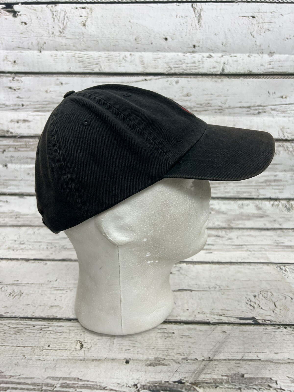 Cappello Berretto Baseball Polo Ralph Lauren Sbiadito Nero Rosso Pony Regolabile Strapback