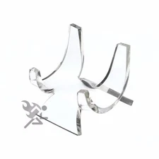 Clear Acrylic Easel Display Stands for 2" to 5" Saucers (1-3/4" High) Qty: 12