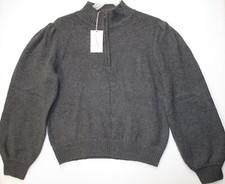 Women's Quarter Zip Mock Turtleneck Sweater - Universal Thread Charcoal XS