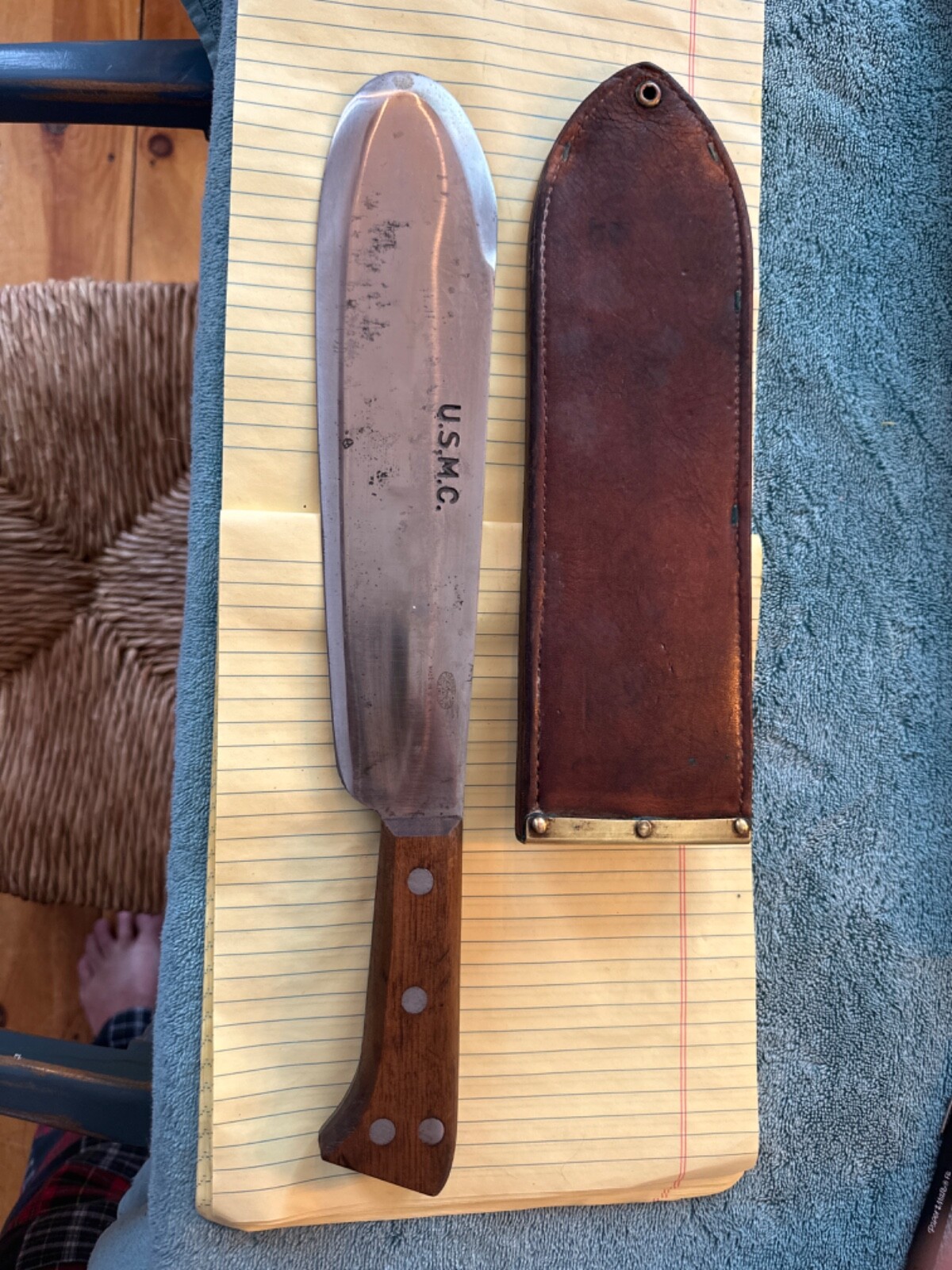 WWII USMC Medical Corpsmen Knife The Clyde Cutlery Co. stamp W/boyt 44