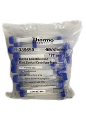 (47 Pcs) THERMO Nunc 15mL PP Graduated Conical Centrifuge Tubes 339650