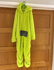 Laa-Laa Teletubbies All-in-One Costume Adult Size S Yellow Hood & Feet VGC