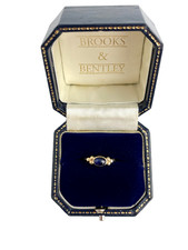 1994 Sapphire Ring 9ct Gold Cabochon Sapphire Vintage Ring - Size L