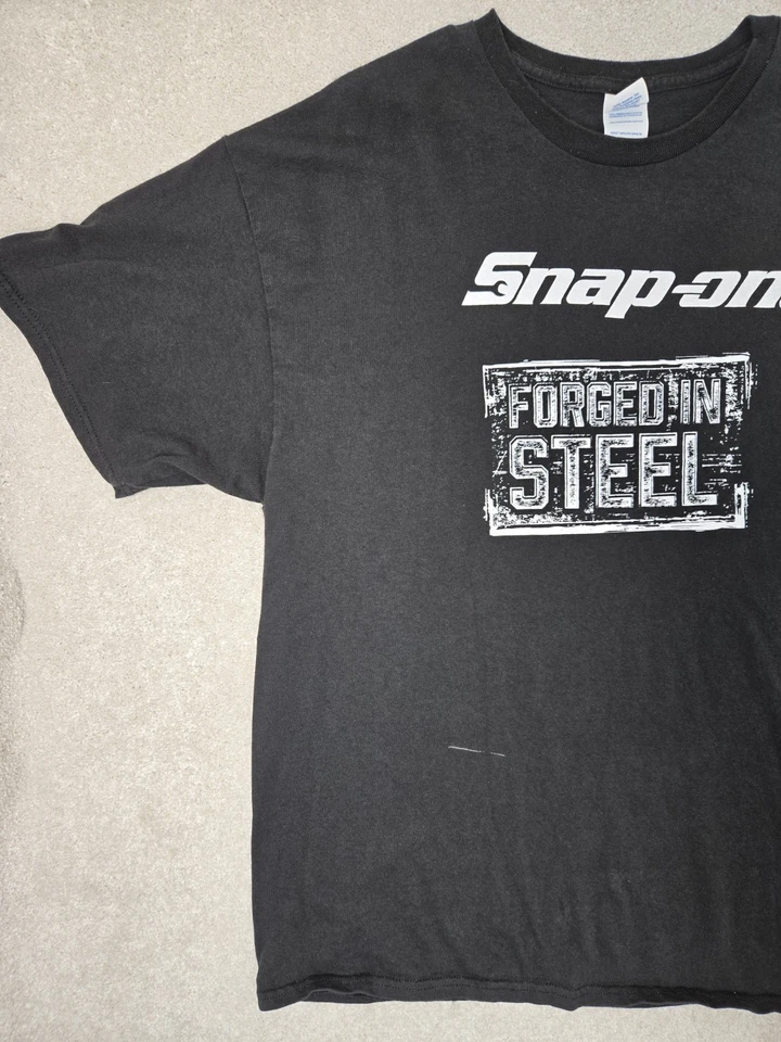 Camisa de trabalho masculina de manga curta preta/branca 2XL forjada em aço - Imagem 3 de 4