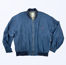 Vintage Seidenblouson Classics blau (S/M/L/XL)