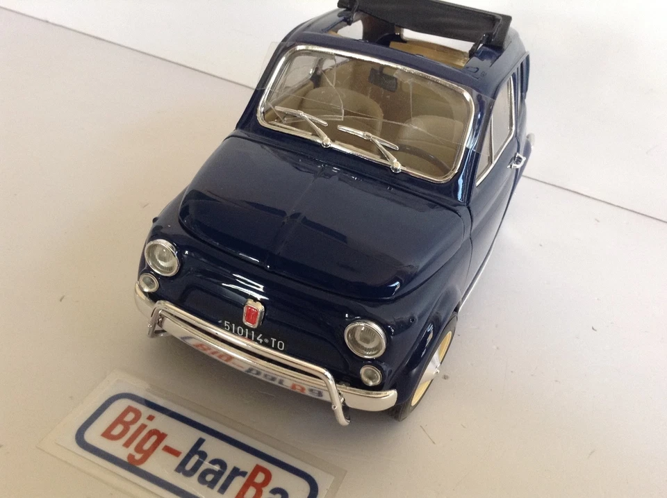 🔥Lot vintage🚗 BBURAGO FIAT 500 1/16 🔥✨STREPITOSA ✨ - Immagine 4 di 4