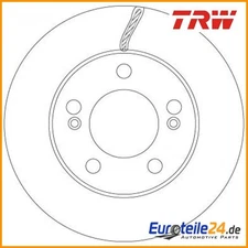 2pcs Brake Disc TRW DF6888 for Ssangyong Rexton W/Rexton