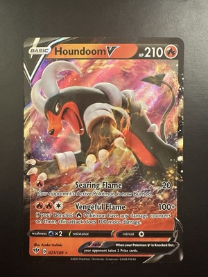 Houndoom V #21 Pokemon Darkness Ablaze