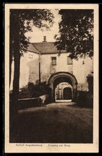 Ansichtskarte Augustusburg, Eingang zur Burg 
