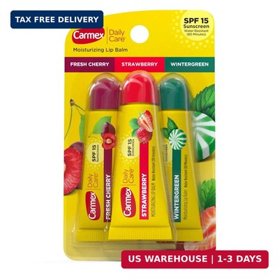 Carmex Daily Care Moisturizing Lip Balm Pack, Lip Balm With Sunscreen in Fresh C