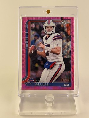 2025 Topps Chrome Josh Allen Pink Refractor /250 #34 Buffalo Bills