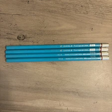 Vintage Eagle Turquoise 5B Drawing Pencils Lot of 4