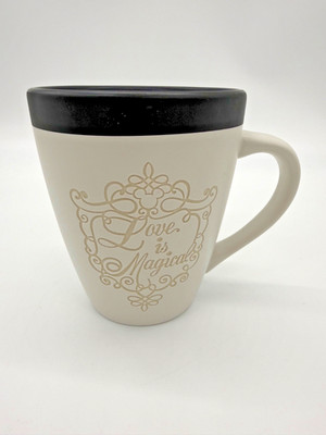 Disney Parks Love is Magical Large Coffee Mug Cup Mrs. Wedding I Do White NWT