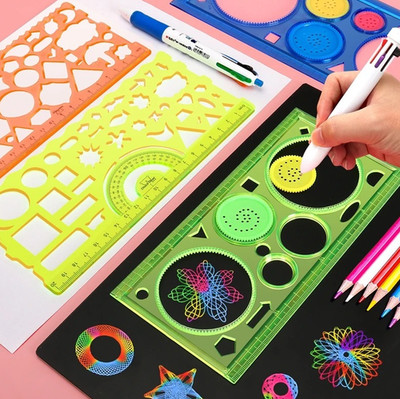 1pc Geometry Spirograph Drawing Stencils Set Kids Art Craft Ruler  Creative Kids