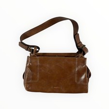 Nine  Co. Brown Faux Leather 13" X 7.5" Shoulder Bag Adjustable Strap