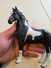 Collecta Friesian Stallion Black and White Horse Figure Toy Retired 2010