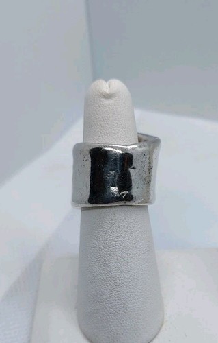 Anillo Artesanal Modernista Bat Ami Plata de Ley 925, Talla 7.5 - Imagen 3 de 21
