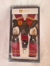 Antonio Ricci Couture Suspenders New Burgundy  Black Clip
