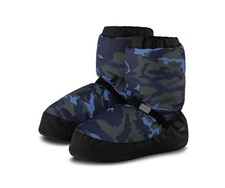 Bloch Women's Printed Warm Up Boot/Slipper, Camo Blue, Small
