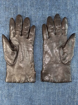 Fownes Vintage 6.5 Brown Leather Gloves Cashmere Lining Quiet Luxury Old Money