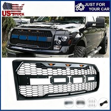 For 2009-2014 Ford F150 F-150 Front Bumper Grille Hood Grill Raptor Style Black For 2009-2014 Ford F150 F-150 Front Bumper Grille Hood Grill Raptor Style Black