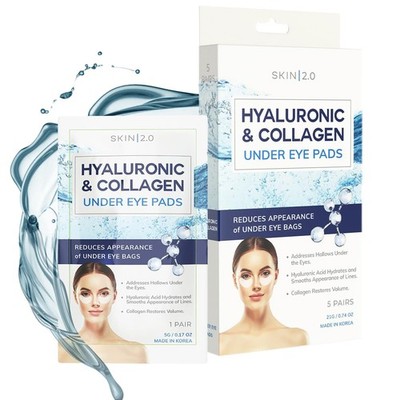 Skin 2.0 Hyaluronic Acid and Collagen Under Eye Patches - Anti-aging, Reduces...