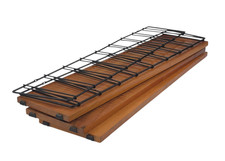 3er Draht Wand Regal B70xT18xH73 ähnl. String 60er 70er Jahre Holzböden vintage