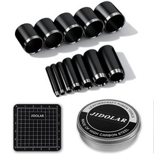 Leather Circle Punch Tool Set 12pc 2-24mm High Carbon Steel Black