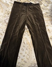 #1 MENSWEAR Ralph Lauren Purple Label Made Italy Brown Velvet Evening Pants 40 L
