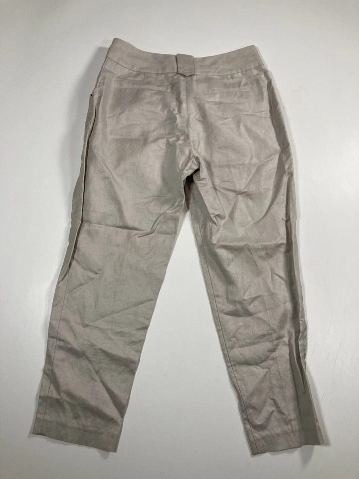 TED BAKER LINEN BLEND Trousers - Size 1 UK8 W26 L24 - Good Condition - Women’s - Image 4 of 4