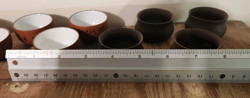 9 tazas taza de té chino de kungfu auténtica Yixing Zisha y 1 taza de té tazón de calentamiento Foto 4 de 4