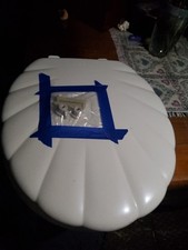 Vintage 1992 BEMIS MAYFAIR Scallop Toilet Seat Oblong USA