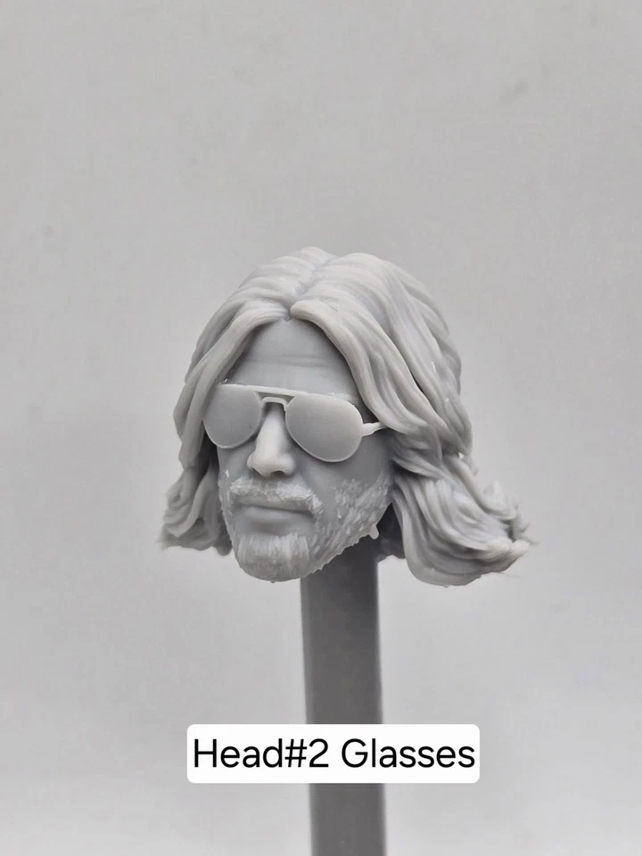 3d Printed 2077 Silverhand Keaunu Head#2 1:12 scale 6" Classified/Legend Scale — 第 2/2 张图片