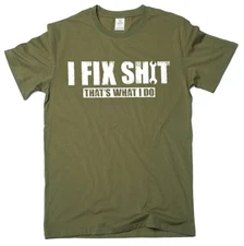 Men's Funny DIY garage T-shirt I fix things shirt fathers day mechanic shirt