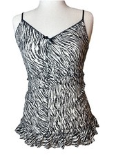 Victoria  s Secret  The Lacie  Baby Doll Chemise Nightie   ZEBRA   Size Large