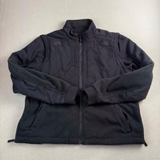 5.11 Tactical Mens Large Black Full Zip Hybrid Jacket Nylon Overlay TLBLIN