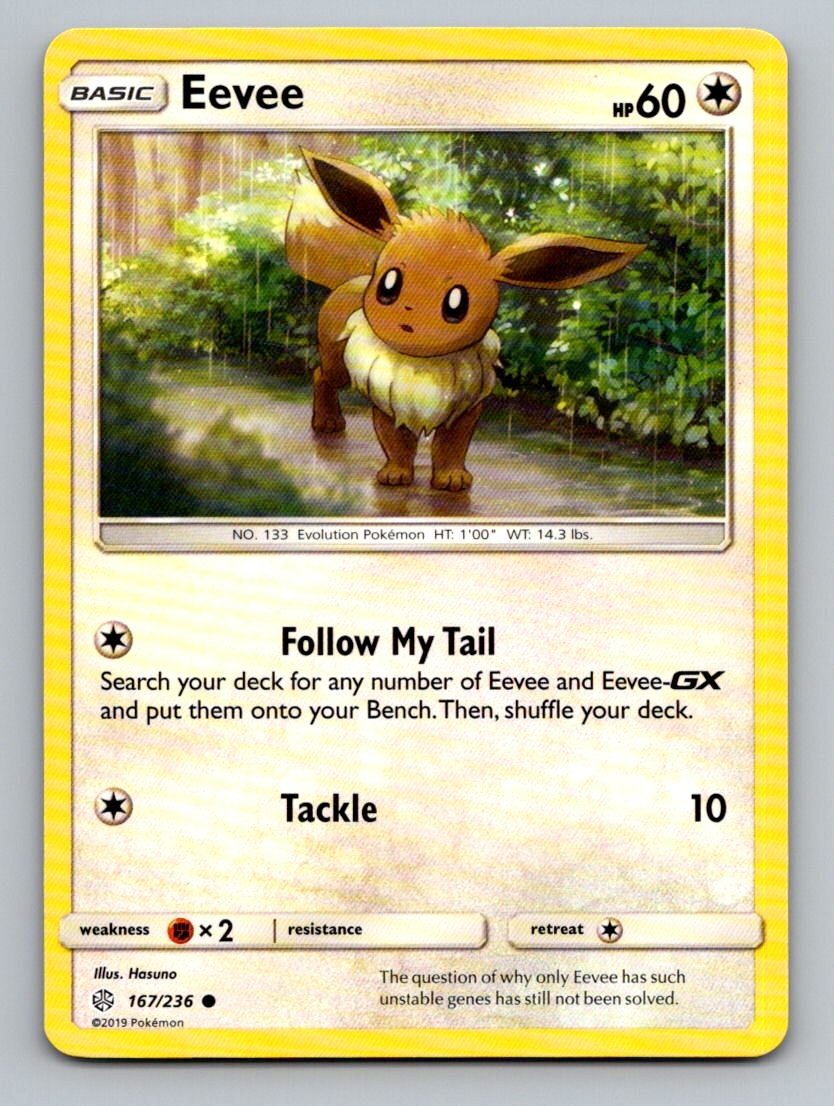 Eevee 167/236 Common Cosmic Eclipse Pokemon Lightly Played