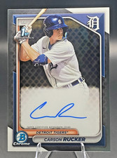 2024 Bowman Chrome Auto - CARSON RUCKER #CPA-CR 1st Bowman Tigers (RC)