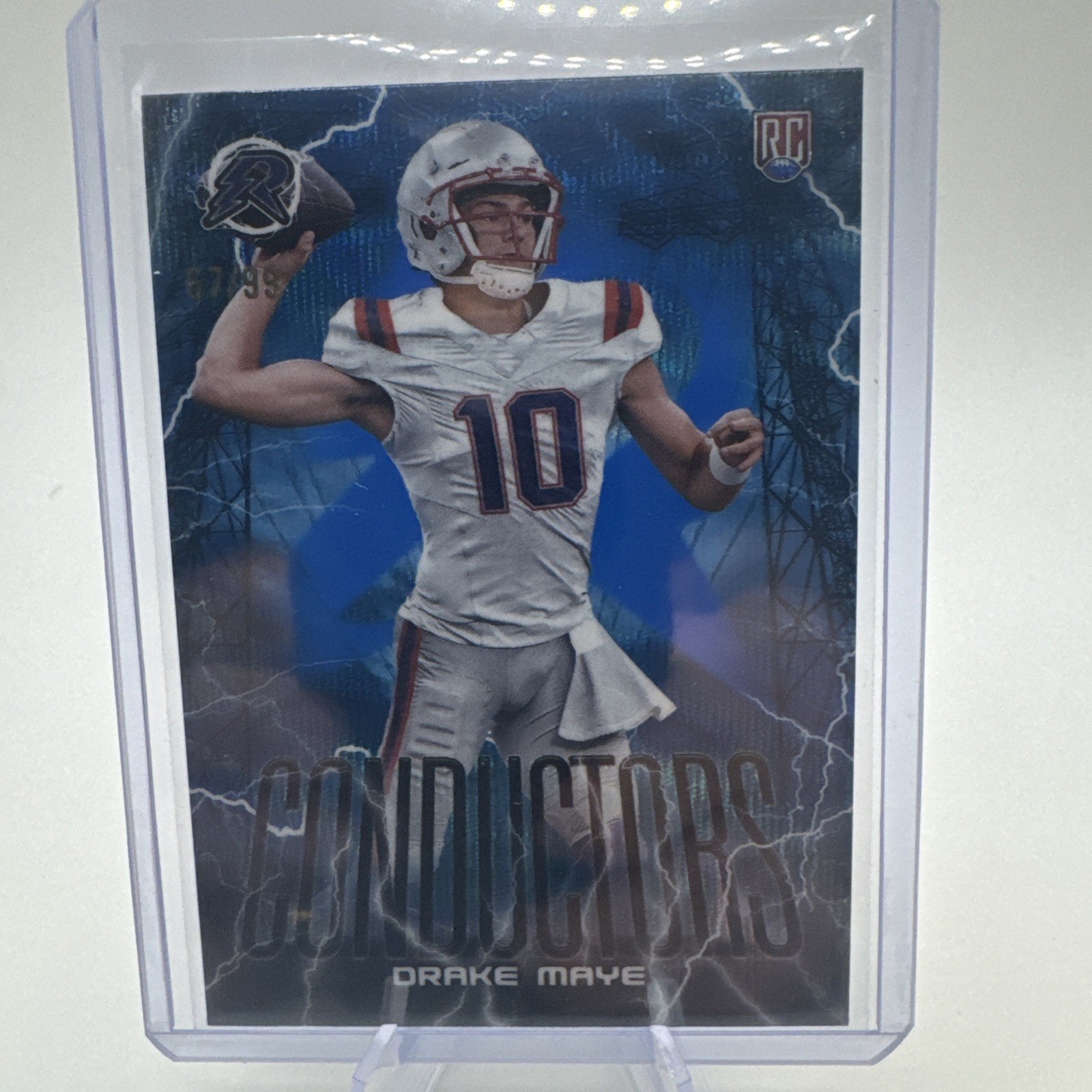 2024 Topps Resurgence Conductors Drake Maye #C-7 blue Surge Refractor /99 RC)