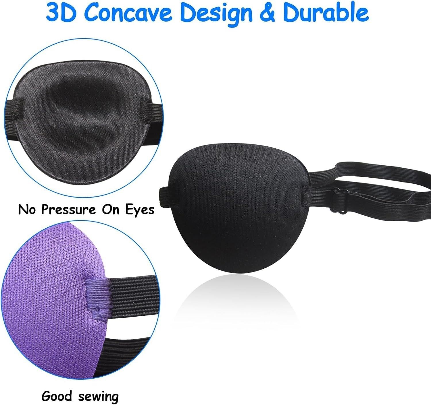 6pcs Eye Patches,comfortable Adjustable Medical Eyepatch for Right or Left Eye,s