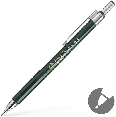 Faber-Castell Miscellaneous Tk-Fine 9715 Mechanical Pencil, 0.5mmBlack, 0.5mm, F