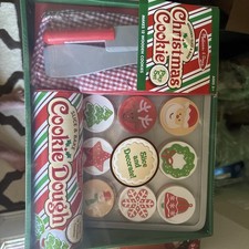 Melissa Doug Slice and Bake Wooden Christmas Cookie Play Food Set New