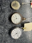 Lot of 3 Antique Pocket Watches – Elgin & Others – Not Working – Parts/Rep