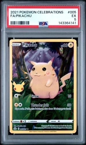 2021 POKEMON CELEBRATIONS #005 FULL ART/PIKACHU PSA 5