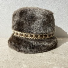 United Hatters Cap Faux Fur Hat Size Small Vintage color Brown