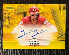 2025 Stadium Club Spencer Steer Yellow Auto SCBA-SST