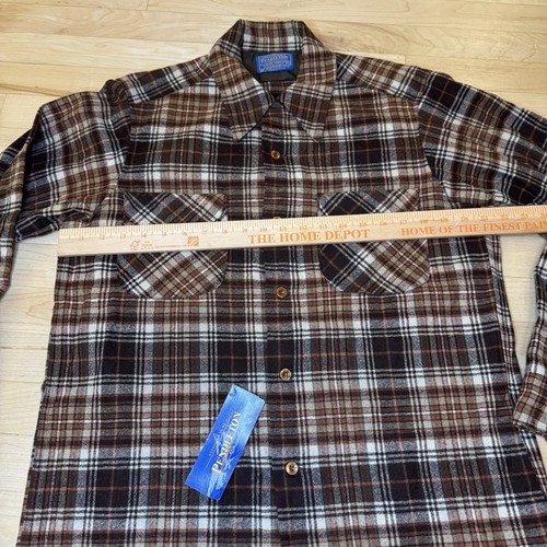 NWT VTG Pendleton Virgin Wool Button Down Shirt Plaid Flannel USA Mens Size XL - Picture 11 of 14