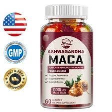 #1 BEST-MALE ENLARGER THICKER LONGER BIGGER 4" GROWTH ENLARGEMENT 60 GUMMIES